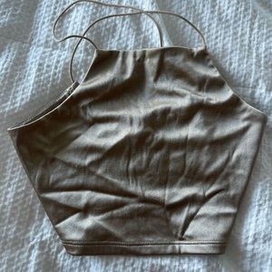 Garage satin straps black cami never worn!